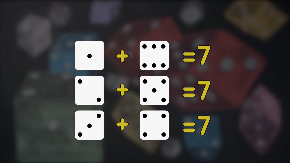 A few dices with different numbers
