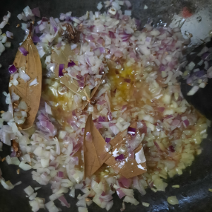 adding onions to oil