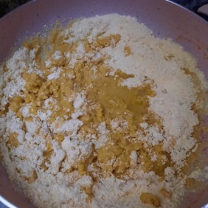 combining ghee and besan